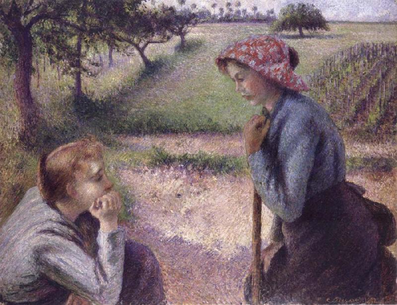 Camille Pissarro The conversation oil painting image